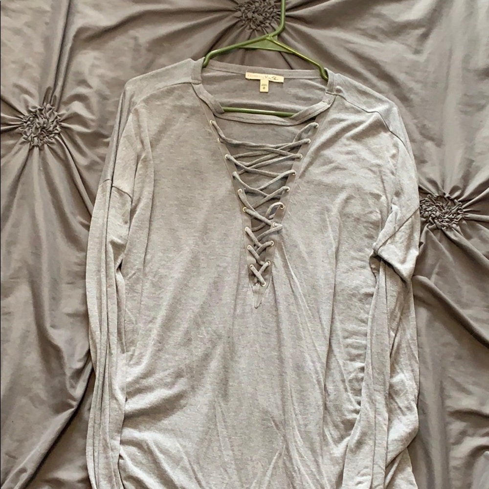 Express One Eleven lace up tunic